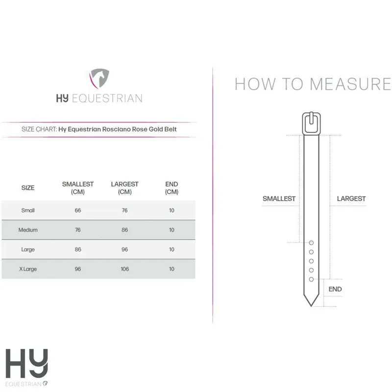 HY Equestrian Rosciano Belt Black and Rose Gold-1